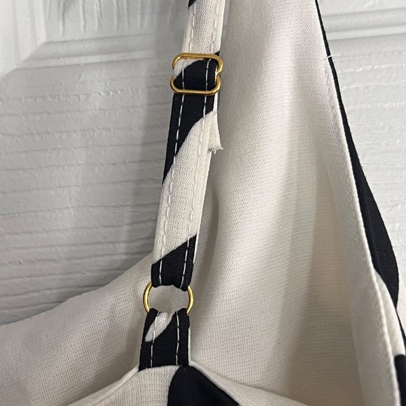 TEREA Cleo Bodycon Black & White Maxi Statement Dress Size XXL New with Tag - Picture 9 of 11